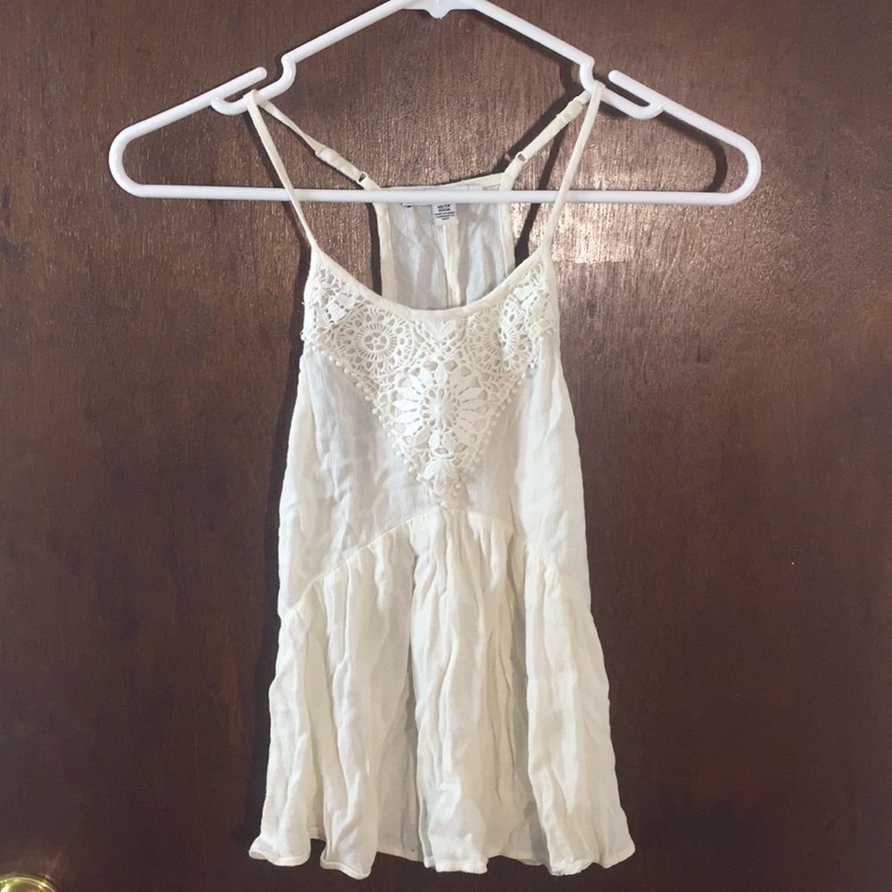 Flowy white tank top